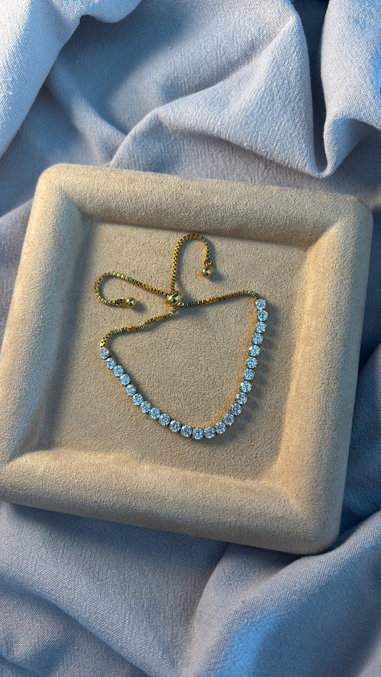 Diamond Tennis Adjustable Bracelet